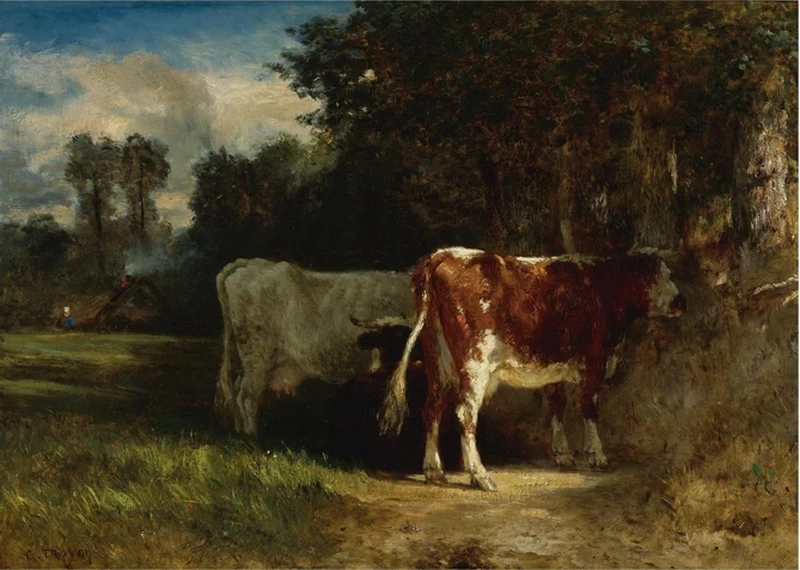 Mucche in un paesaggio